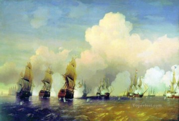 Paisajes Painting - batalla de krasnaya gorka 1866 Alexey Bogolyubov buques de guerra guerra naval